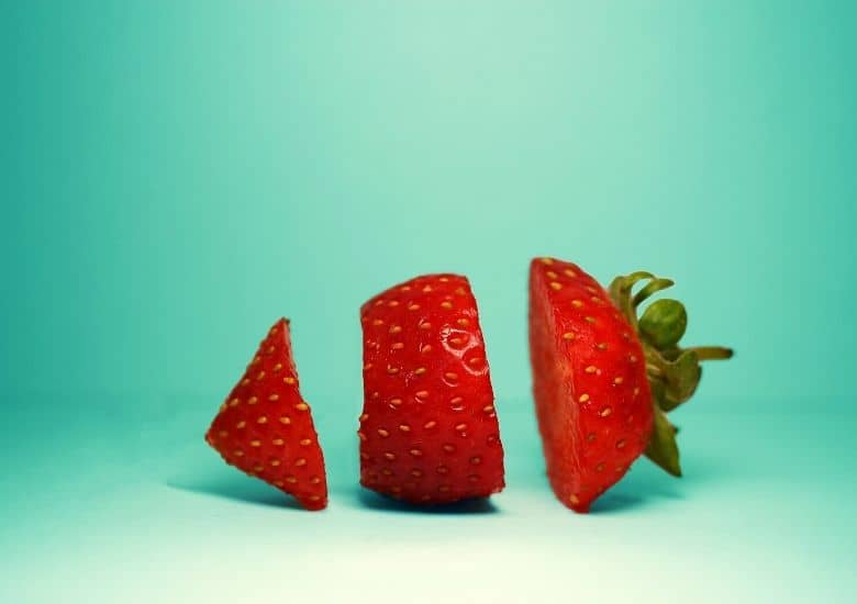 strawberry cut into pieces