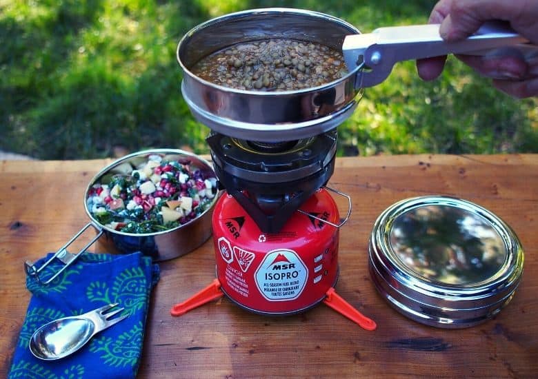 cooking beans outside